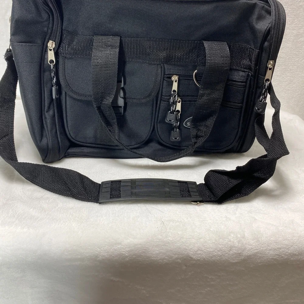 Samsonite Black Nylon Duffel Carry On Travel‎ Weekend Overnight Shoulder Strap